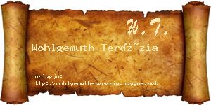 Wohlgemuth Terézia névjegykártya