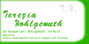 terezia wohlgemuth business card