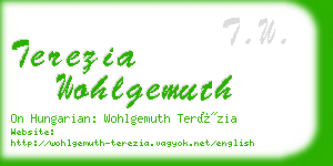 terezia wohlgemuth business card